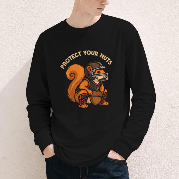 Squirell Baseball Catcher Player Joke Tee Protect Your Nuts Youth Long Sleeve Tee Squirell Baseball Catcher Player Joke Tee Protect Your Nuts Youth Long Sleeve Tee