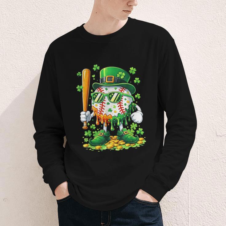St Patricks Day Baseball Ice Cream Baseball Player Cartoon Youth Long Sleeve Tee St Patricks Day Baseball Ice Cream Baseball Player Cartoon Youth Long Sleeve Tee
