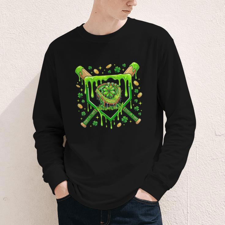 St Patricks Day Baseball Ice Cream Shamrock Baseball Player Youth Long Sleeve Tee St Patricks Day Baseball Ice Cream Shamrock Baseball Player Youth Long Sleeve Tee
