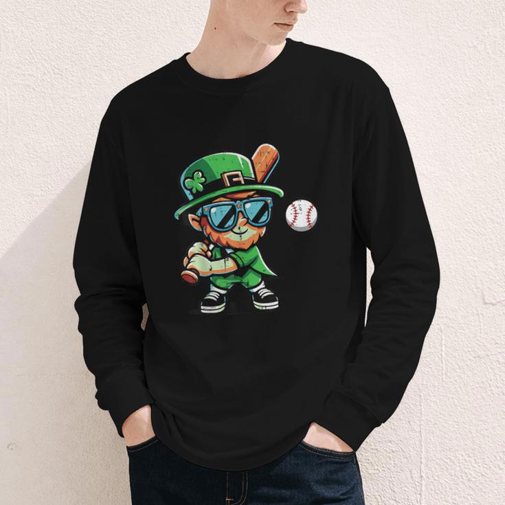 St Patricks Day Leprechaun Baseball Saint Paddys Boys Men Youth Long Sleeve Tee