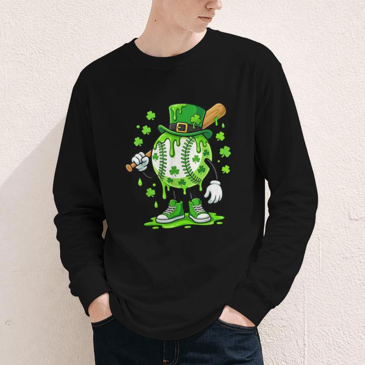 St Patricks Day Shamrock Baseball Drip Icecream Irish Boys Youth Long Sleeve Tee St Patricks Day Shamrock Baseball Drip Icecream Irish Boys Youth Long Sleeve Tee