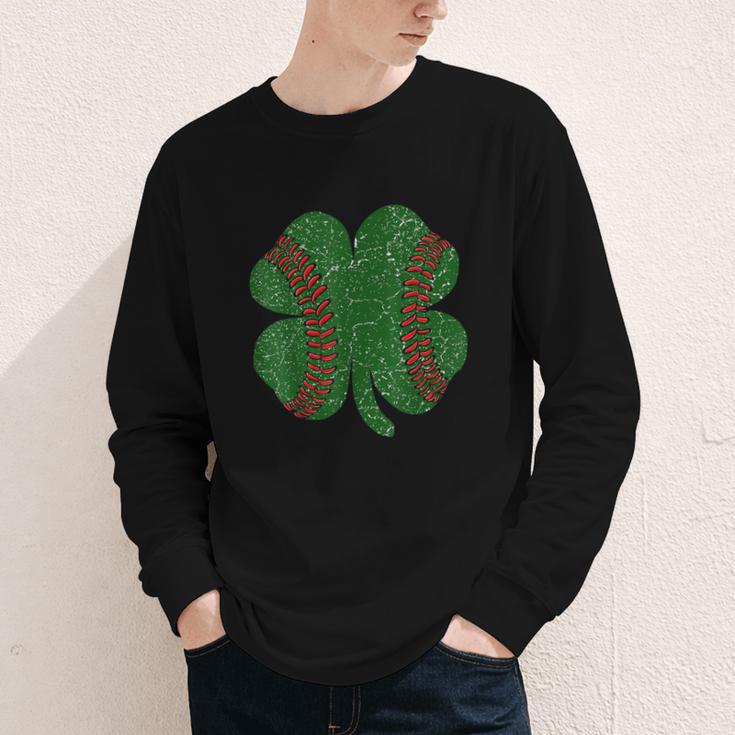 St Patricks Day Shamrock Baseball Saint Paddy's Youth Long Sleeve Tee