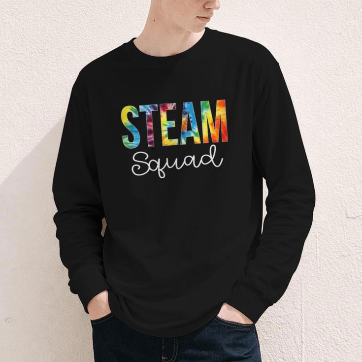 STEAM Squad For Work Tie Dye Back To School Appreciation Day Youth Long Sleeve Tee