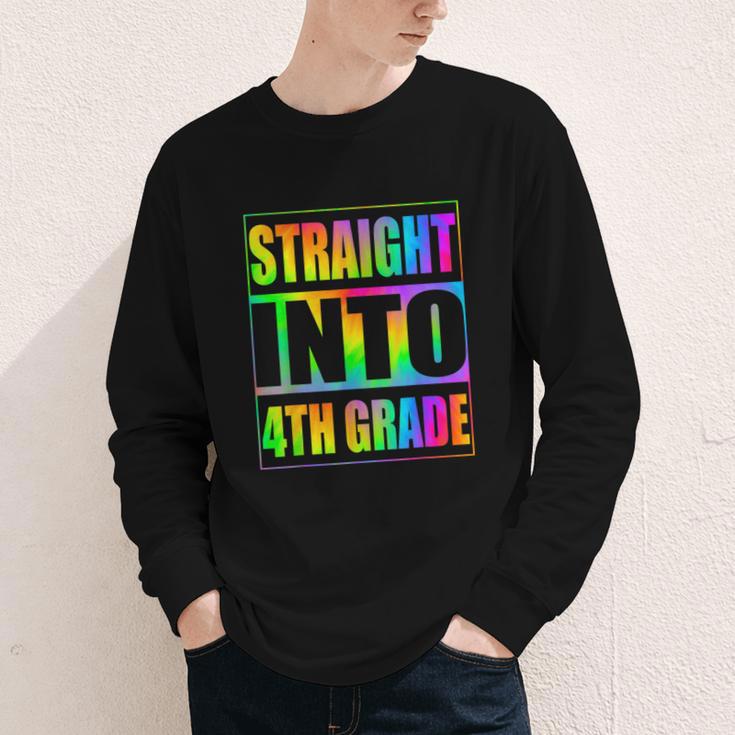 Straight Into 4th Grade Fourth Grade Back To School Youth Long Sleeve Tee Straight Into 4th Grade Fourth Grade Back To School Youth Long Sleeve Tee