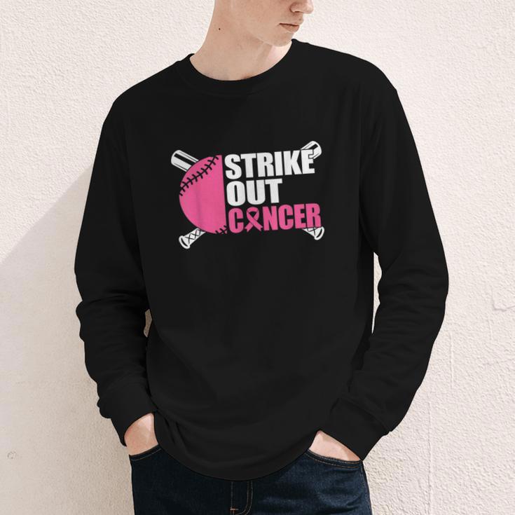 Strike Out Cancer Breast Cancer Awareness Baseball Warrior Youth Long Sleeve Tee Strike Out Cancer Breast Cancer Awareness Baseball Warrior Youth Long Sleeve Tee