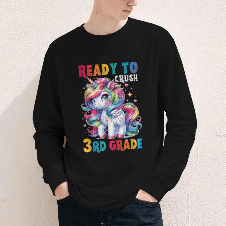Student Unicorn Ready Back To School Crush 3rd Grade Girls Youth Long Sleeve Tee Student Unicorn Ready Back To School Crush 3rd Grade Girls Youth Long Sleeve Tee