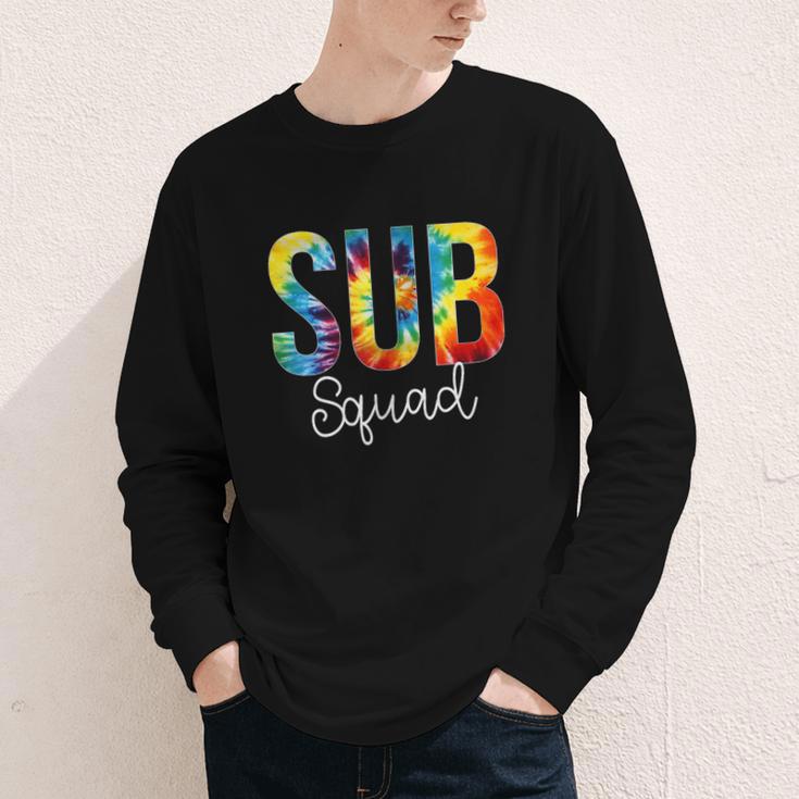 Sub Squad For Work Tie Dye Back To School Appreciation Day Youth Long Sleeve Tee Sub Squad For Work Tie Dye Back To School Appreciation Day Youth Long Sleeve Tee