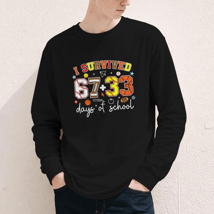 I Survived 6733 Days Baseball Football Basketball 100 Days Youth Long Sleeve Tee I Survived 6733 Days Baseball Football Basketball 100 Days Youth Long Sleeve Tee