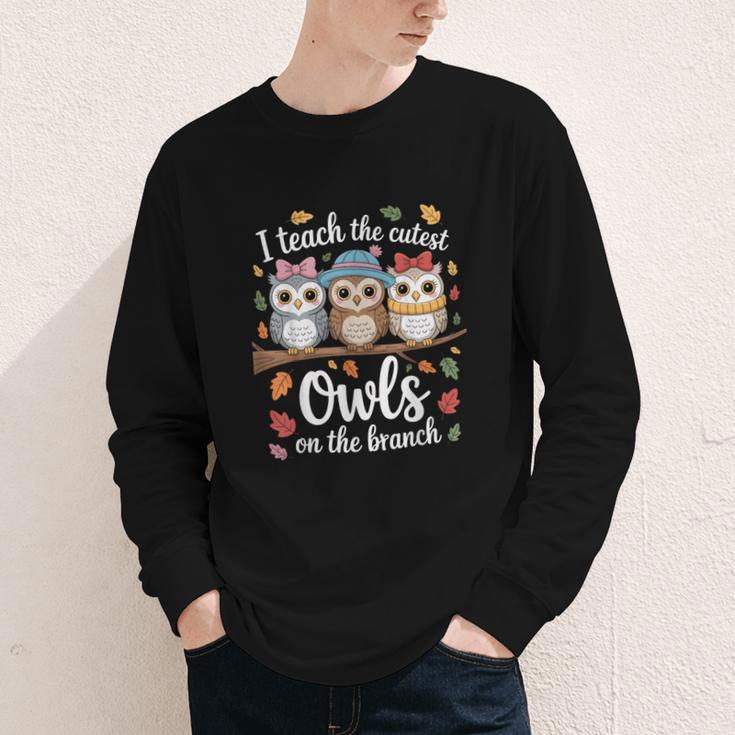 Teaching Owls On The Branch Back To School Youth Long Sleeve Tee Teaching Owls On The Branch Back To School Youth Long Sleeve Tee