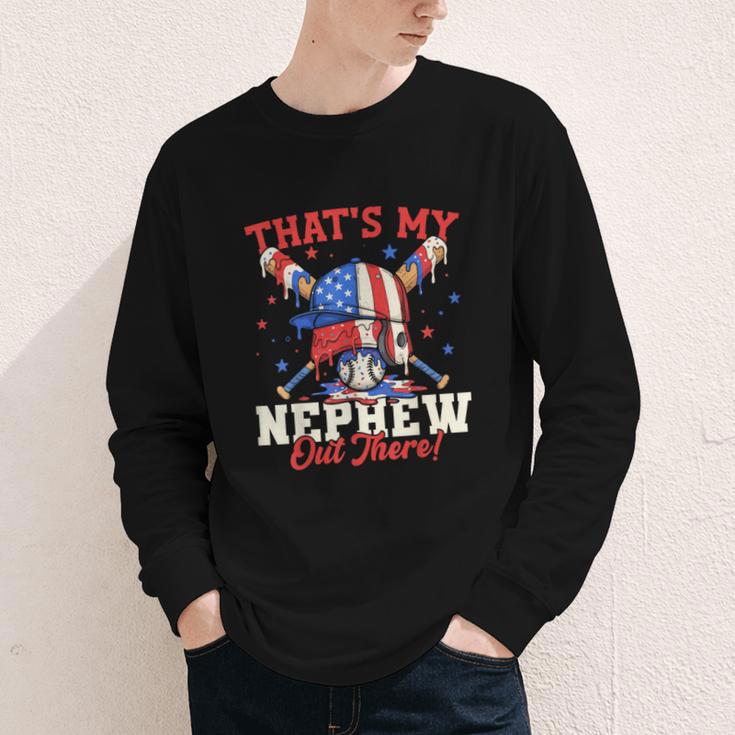 That's My Nephew Out There Baseball Cream Drip Crossed Bat Youth Long Sleeve Tee That's My Nephew Out There Baseball Cream Drip Crossed Bat Youth Long Sleeve Tee