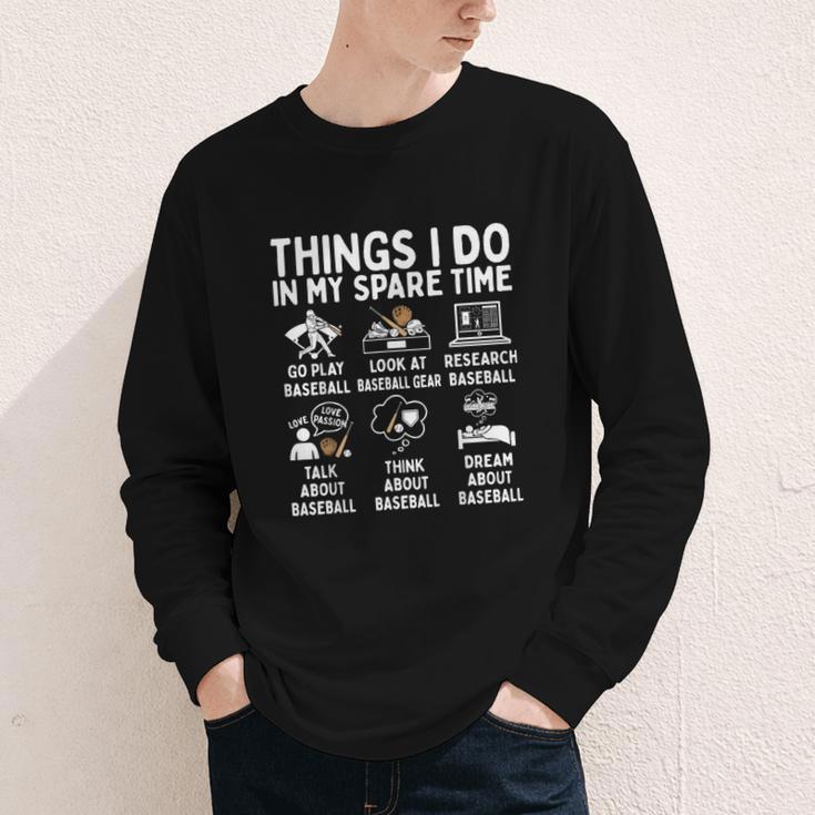 Things I Do In My Spare Time Baseball Lover Youth Long Sleeve Tee Things I Do In My Spare Time Baseball Lover Youth Long Sleeve Tee