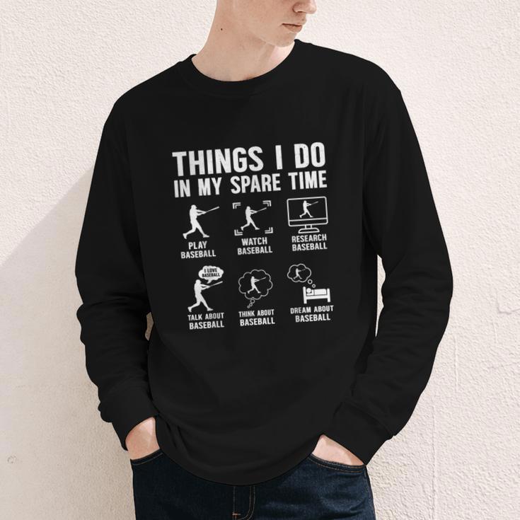 Things I Do In My Spare Time Baseball Lovers Kids Boys Youth Long Sleeve Tee Things I Do In My Spare Time Baseball Lovers Kids Boys Youth Long Sleeve Tee