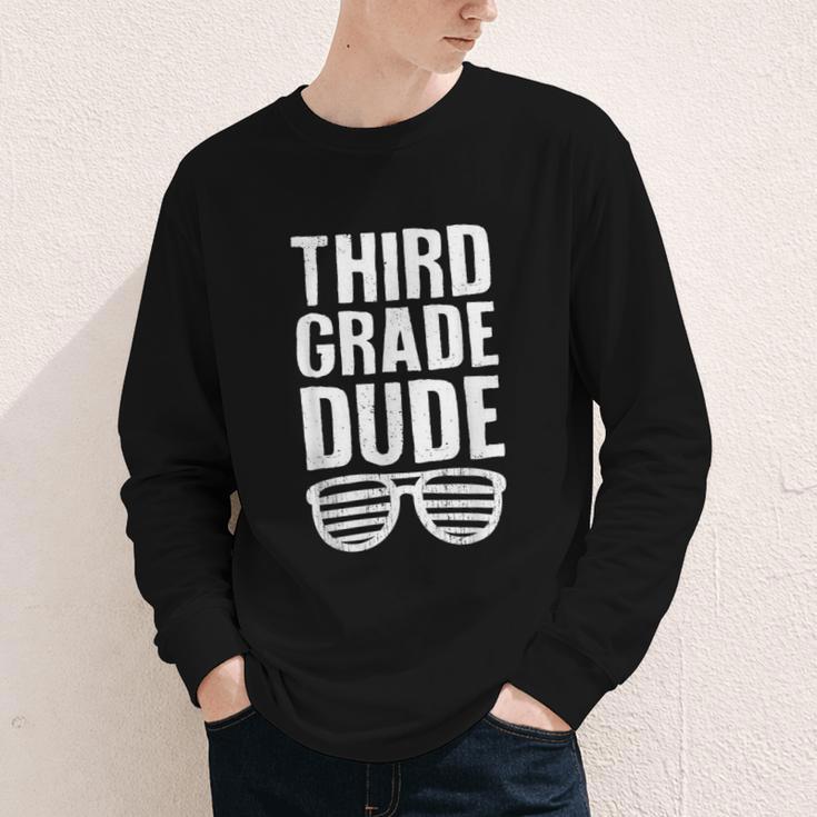 Third Grade Dude First Day Back To School Boys Kids Youth Long Sleeve Tee