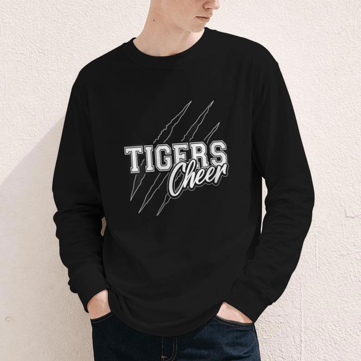 Tigers Cheer Back To School Cheerleading Team Spirit Youth Long Sleeve Tee Tigers Cheer Back To School Cheerleading Team Spirit Youth Long Sleeve Tee