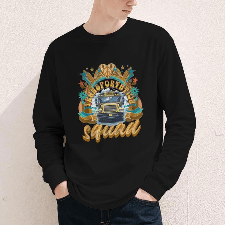 Transportation Squad Retro Bus Aide Back To School Matching Youth Long Sleeve Tee Transportation Squad Retro Bus Aide Back To School Matching Youth Long Sleeve Tee