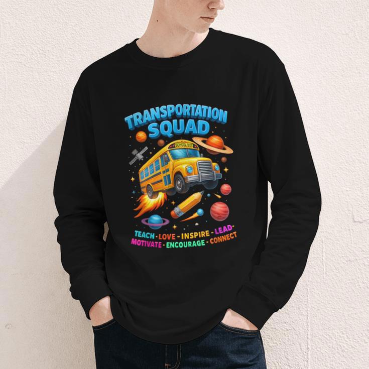 Transportation Squad School Bus Back To School Retro Youth Long Sleeve Tee Transportation Squad School Bus Back To School Retro Youth Long Sleeve Tee