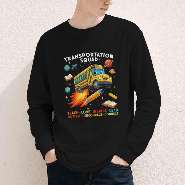 Transportation Squad School Bus Driver Back To School Youth Long Sleeve Tee Transportation Squad School Bus Driver Back To School Youth Long Sleeve Tee
