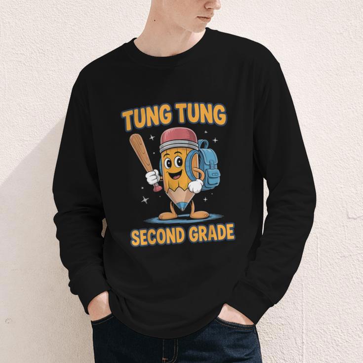 Tung Tung Sahur 2nd Grade Italian Brainrot Back To School Youth Long Sleeve Tee Tung Tung Sahur 2nd Grade Italian Brainrot Back To School Youth Long Sleeve Tee