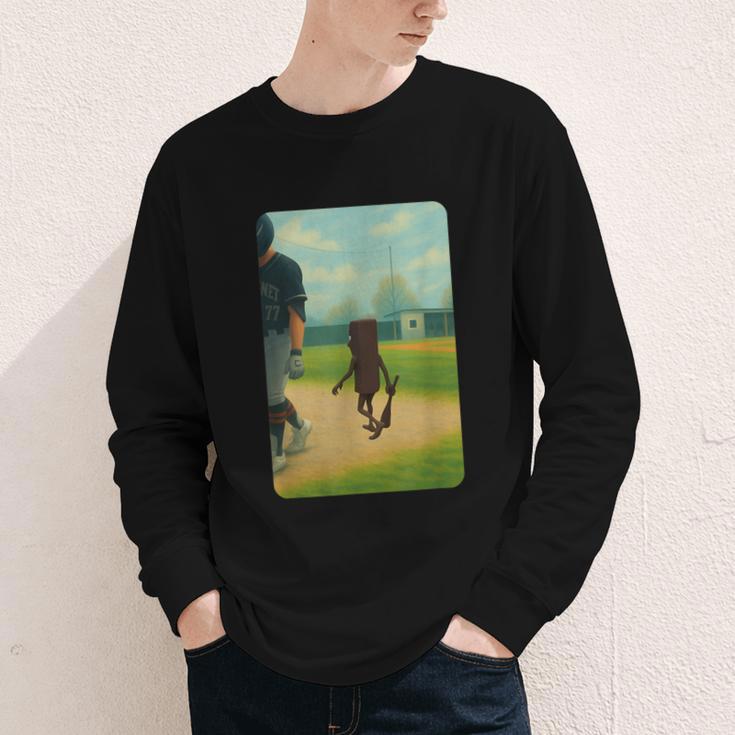 Tung Tung Tung Sahur Baseball Meme Youth Long Sleeve Tee Tung Tung Tung Sahur Baseball Meme Youth Long Sleeve Tee
