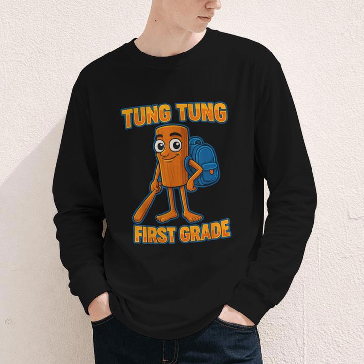 Tung Tung Sahur First Grade Italian Brainrot Back To School Youth Long Sleeve Tee