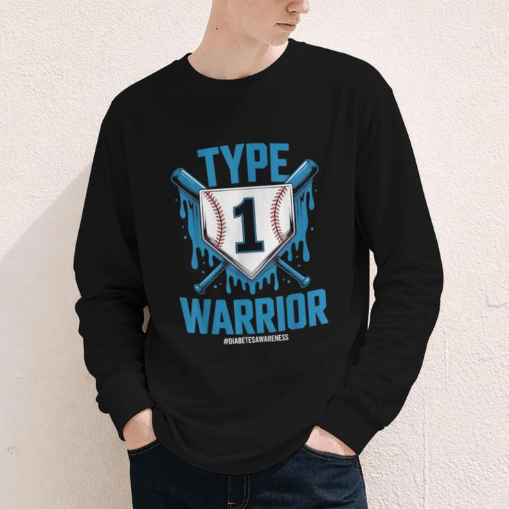 Type 1 Warrior Diabetes Awareness Baseball Enthusiasts Youth Long Sleeve Tee Type 1 Warrior Diabetes Awareness Baseball Enthusiasts Youth Long Sleeve Tee