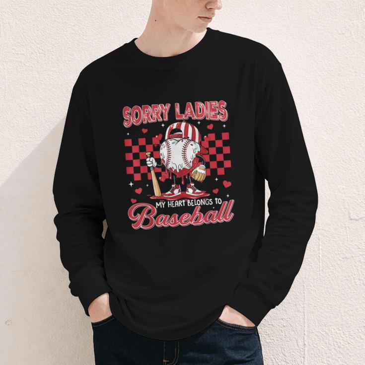 Valentine My Heart Belongs Baseball Lover Boy Men Youth Long Sleeve Tee Valentine My Heart Belongs Baseball Lover Boy Men Youth Long Sleeve Tee