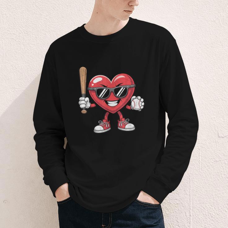 Valentines Day Heart Playing Baseball Boys Men Kids Girls Youth Long Sleeve Tee Valentines Day Heart Playing Baseball Boys Men Kids Girls Youth Long Sleeve Tee