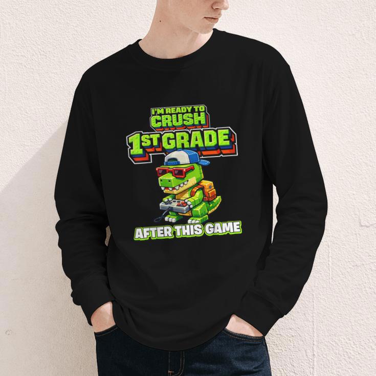 Video GameRex Dinosaur 1st Grade Back To School Boy Youth Long Sleeve Tee Video GameRex Dinosaur 1st Grade Back To School Boy Youth Long Sleeve Tee