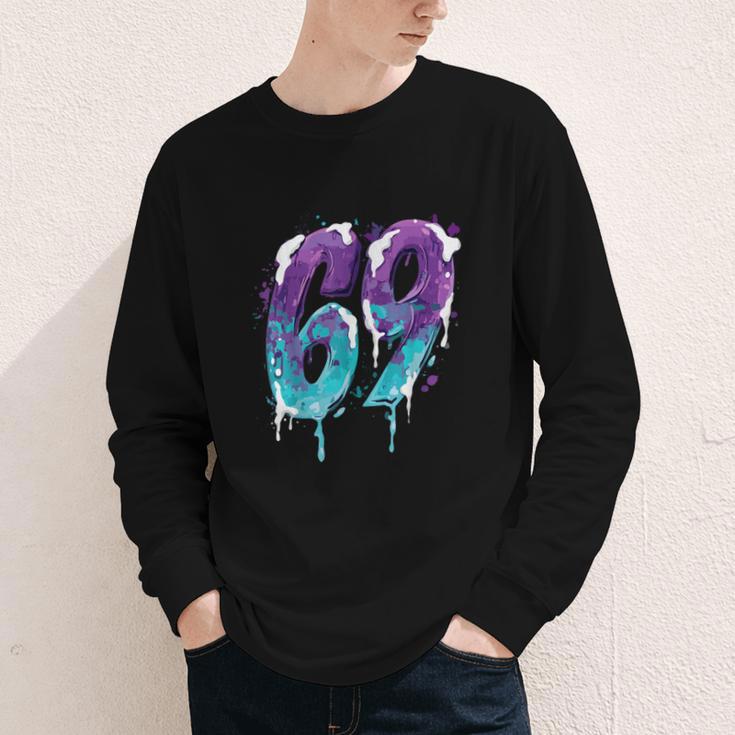 Vintage Baseball 69 Number Youth Long Sleeve Tee
