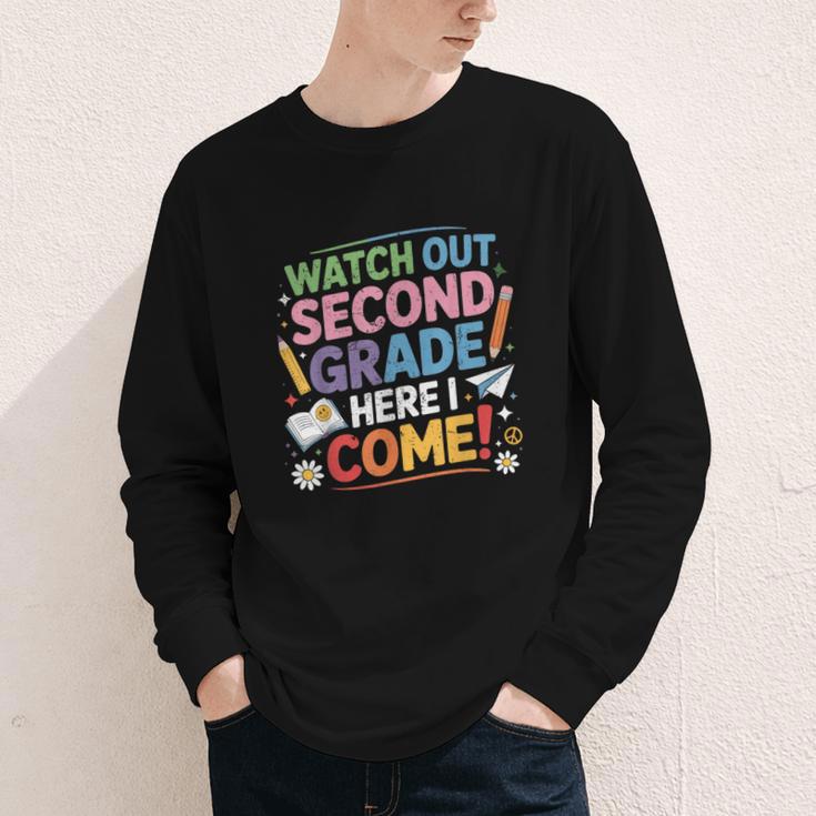 Watch Out 2nd Grade Here I Come Back To School Second Grade Youth Long Sleeve Tee Watch Out 2nd Grade Here I Come Back To School Second Grade Youth Long Sleeve Tee