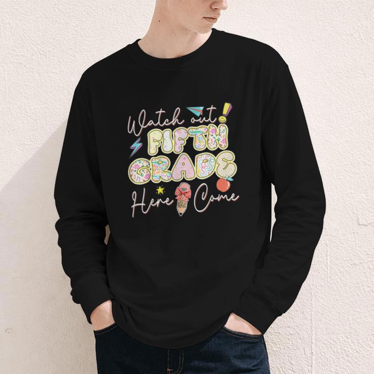 Watch Out Fifth Grade Here I Come Back To School 5th Grade Youth Long Sleeve Tee Watch Out Fifth Grade Here I Come Back To School 5th Grade Youth Long Sleeve Tee
