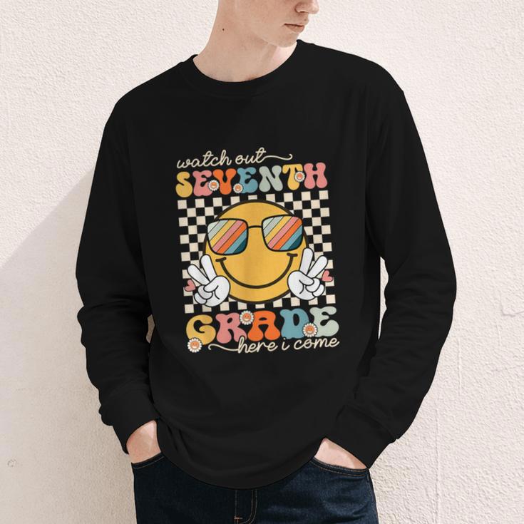 Watch Out Seventh Grade Here I Come Back To School 7th Grade Youth Long Sleeve Tee