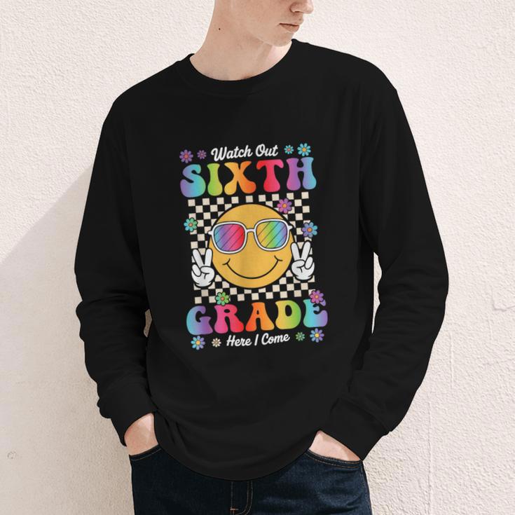 Watch Out Sixth Grade Here I Come Back To School 6th Grade Youth Long Sleeve Tee