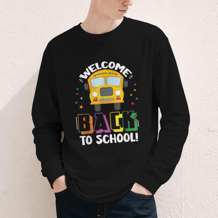 Welcome Back To School Bus Driver First Day Of School Youth Long Sleeve Tee Welcome Back To School Bus Driver First Day Of School Youth Long Sleeve Tee