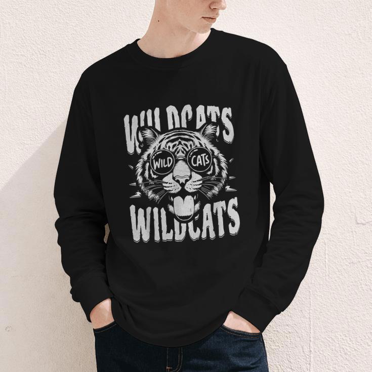 Wildcats School Sports Fan Team Spirit Back To School Youth Long Sleeve Tee