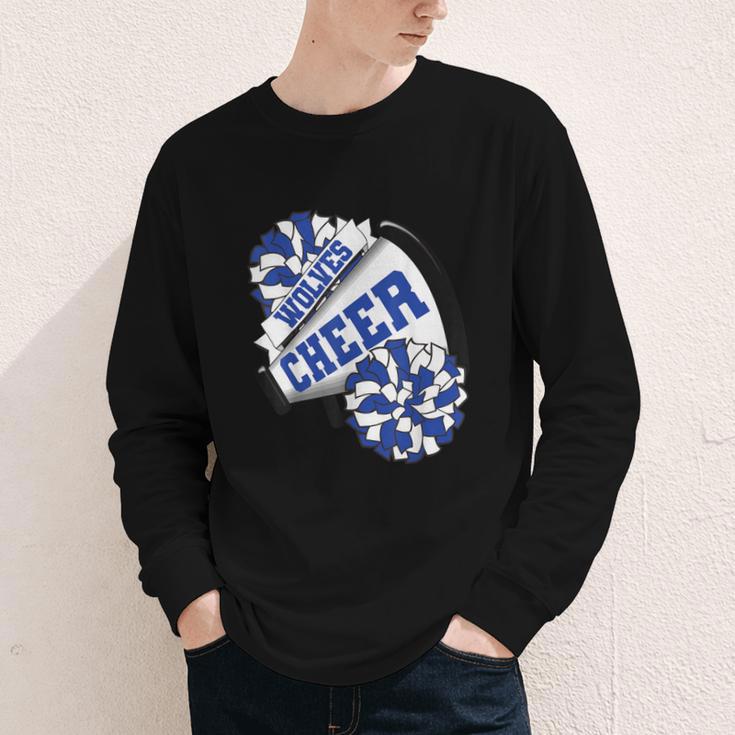 Wolves Cheer Back To School Cheerleading Spirit B Youth Long Sleeve Tee Wolves Cheer Back To School Cheerleading Spirit B Youth Long Sleeve Tee