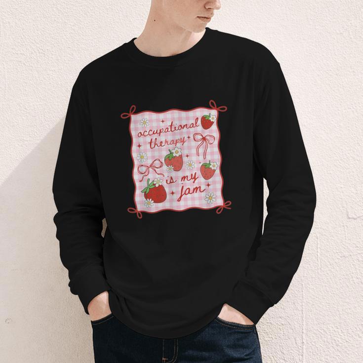Women Occupational Therapy Cute Strawberry OT Back To School Youth Long Sleeve Tee