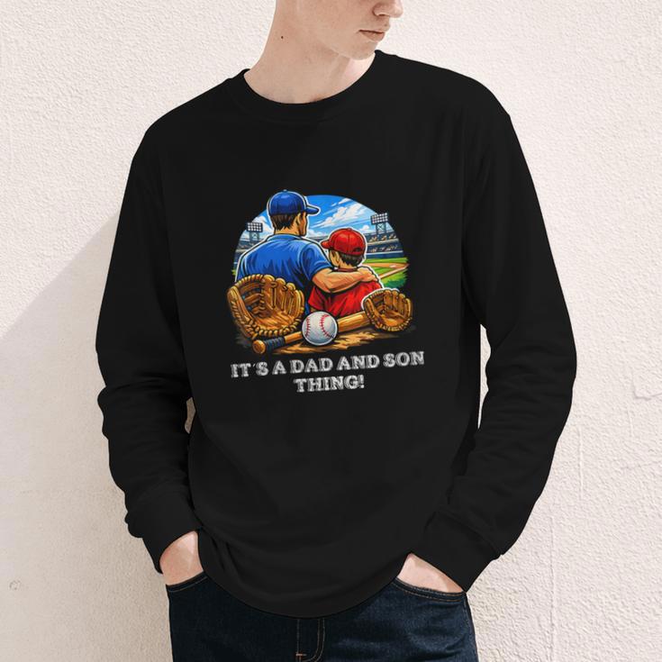 Women's Father Son Baseball Father's Day Youth Long Sleeve Tee Women's Father Son Baseball Father's Day Youth Long Sleeve Tee