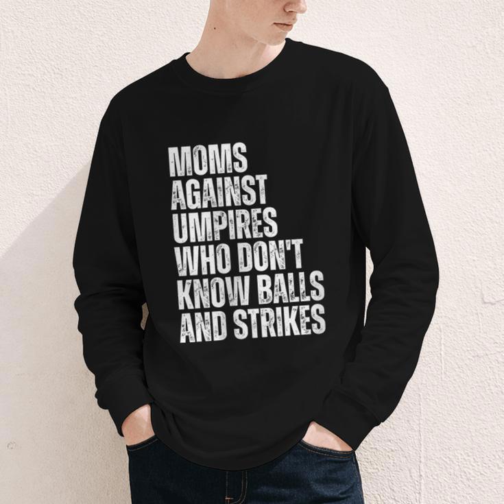Women's Moms Against Umpires Parents Mom Baseball Sarcastic Youth Long Sleeve Tee Women's Moms Against Umpires Parents Mom Baseball Sarcastic Youth Long Sleeve Tee