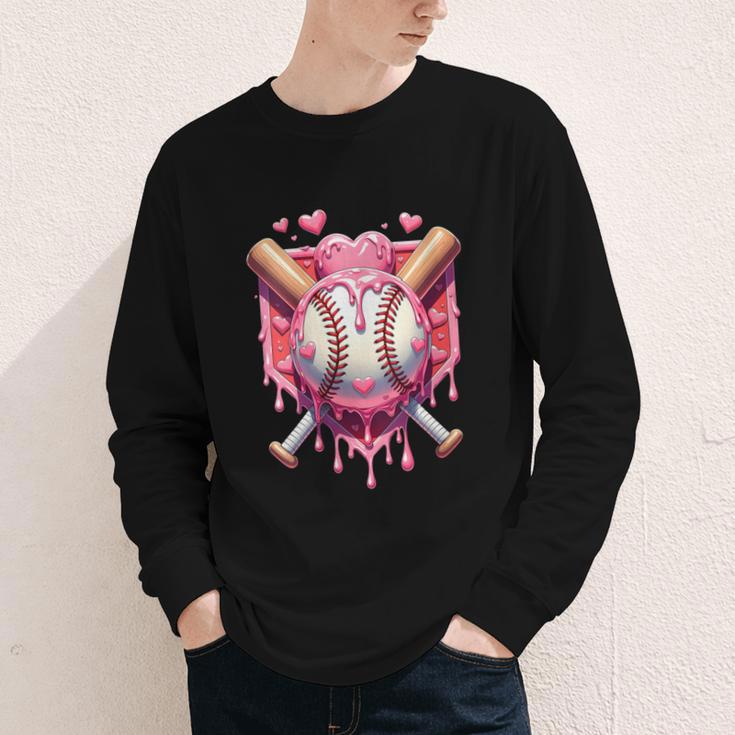 Women's Valentines Day Baseball Boys Ice Cream Drip Heart Youth Kids Youth Long Sleeve Tee Women's Valentines Day Baseball Boys Ice Cream Drip Heart Youth Kids Youth Long Sleeve Tee