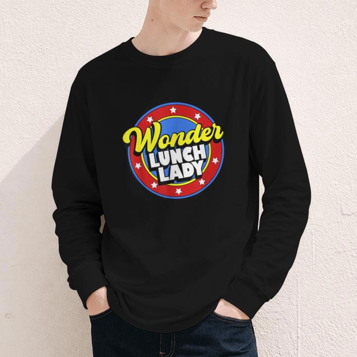 Wonder Lunch Lady Super Woman Power Superhero Back To School Youth Long Sleeve Tee
