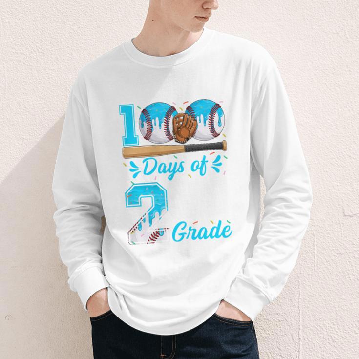 100 Days Of 2nd Grade Baseball 100th Day Of School Boys Kids Youth Long Sleeve Tee 100 Days Of 2nd Grade Baseball 100th Day Of School Boys Kids Youth Long Sleeve Tee