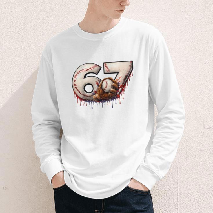 6 7 Six Seven American Baseball Graphic Youth Long Sleeve Tee 6 7 Six Seven American Baseball Graphic Youth Long Sleeve Tee