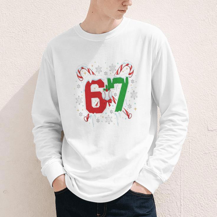 67 Baseball Christmas Candy Cane Snowflake Holiday Sports Youth Long Sleeve Tee 67 Baseball Christmas Candy Cane Snowflake Holiday Sports Youth Long Sleeve Tee