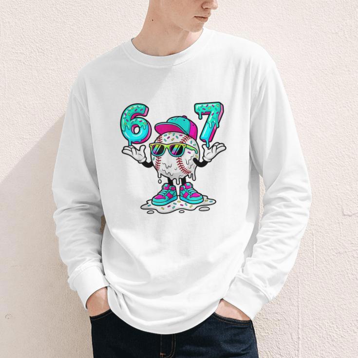 67 Baseball Drip Ice Cream 67 Baseball Men Boy Kids Youth Long Sleeve Tee 67 Baseball Drip Ice Cream 67 Baseball Men Boy Kids Youth Long Sleeve Tee
