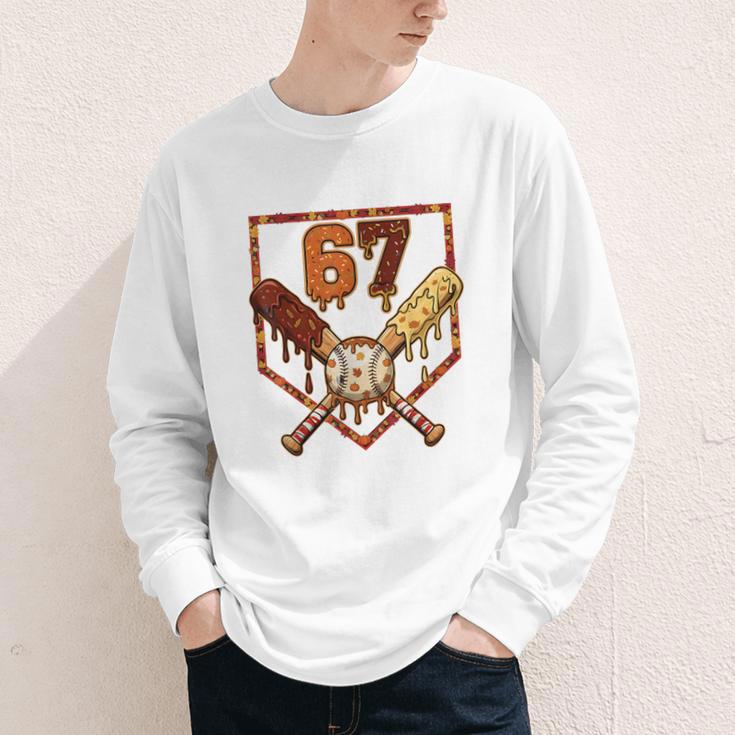 67 Baseball Drip Thanksgiving Six Seven Boys Teens Kids Youth Long Sleeve Tee 67 Baseball Drip Thanksgiving Six Seven Boys Teens Kids Youth Long Sleeve Tee