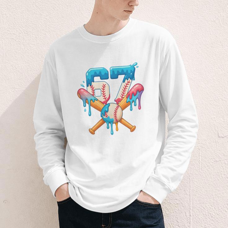 67 Baseball Life Style 101 Apparel Youth Drip Baseball Boys Youth Long Sleeve Tee