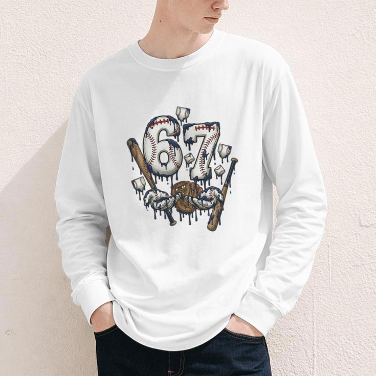 67 Baseball Six Seven Baseball 6 7 Kids Boys Girls Premium Tri-Blend Youth Long Sleeve Tee 67 Baseball Six Seven Baseball 6 7 Kids Boys Girls Premium Tri-Blend Youth Long Sleeve Tee