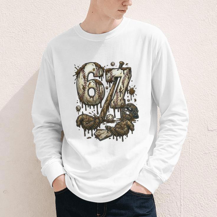 67 Baseball Six Seven Baseball 6 7 Kids Boys Girls Youth Long Sleeve Tee 67 Baseball Six Seven Baseball 6 7 Kids Boys Girls Youth Long Sleeve Tee