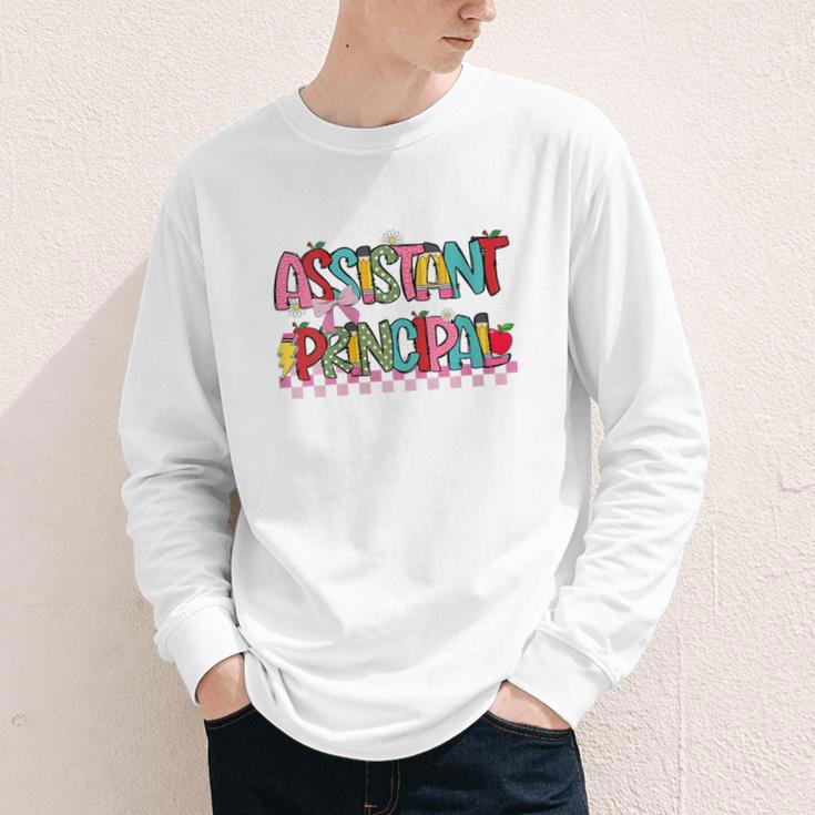 Assistant Principal Coquette Bow Pencil Cute Back To School Youth Long Sleeve Tee Assistant Principal Coquette Bow Pencil Cute Back To School Youth Long Sleeve Tee